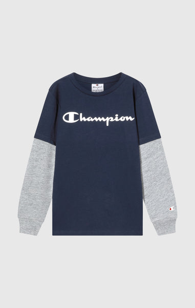 Boys' Long Sleeve T-Shirt Script Logo