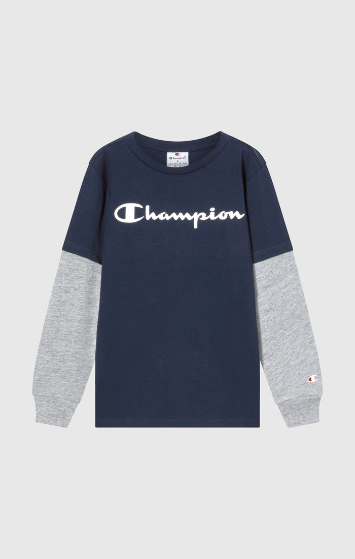 Langarm-T-Shirt Für Jungen Mit Script-Logo