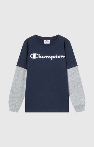 Boys' Long Sleeve T-Shirt Script Logo