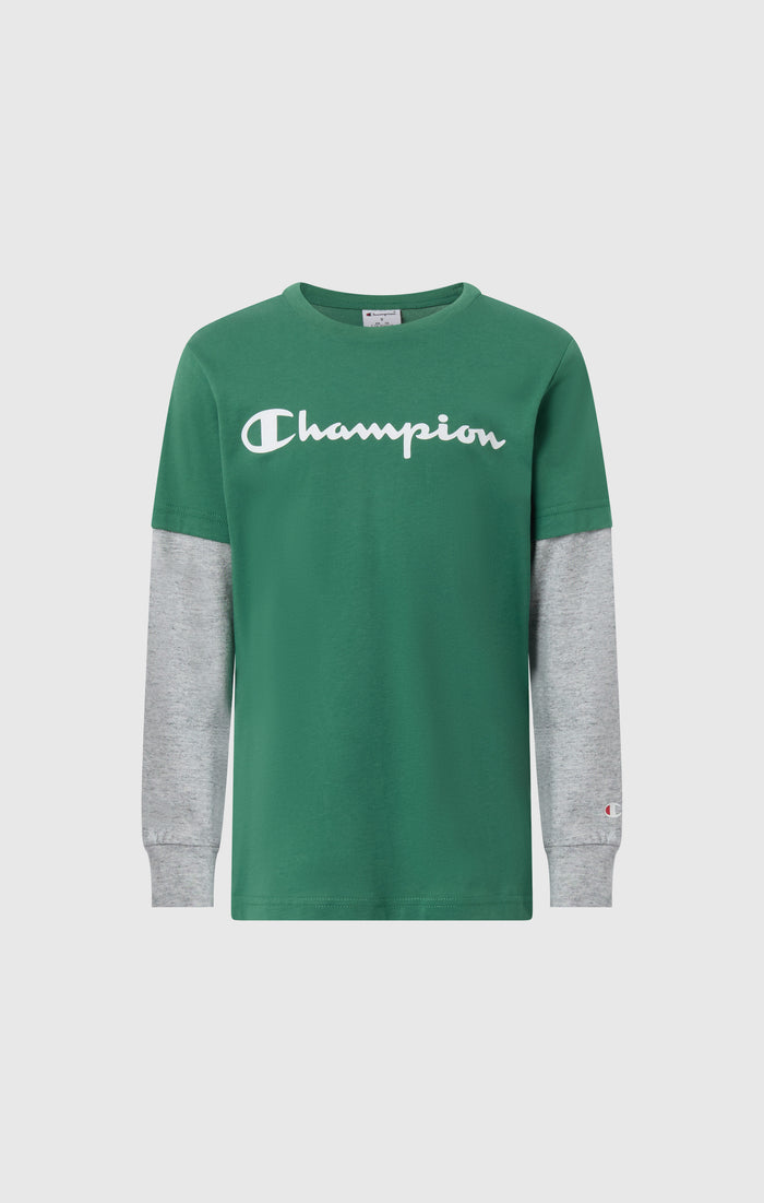 Boys' Long Sleeve T-Shirt Script Logo