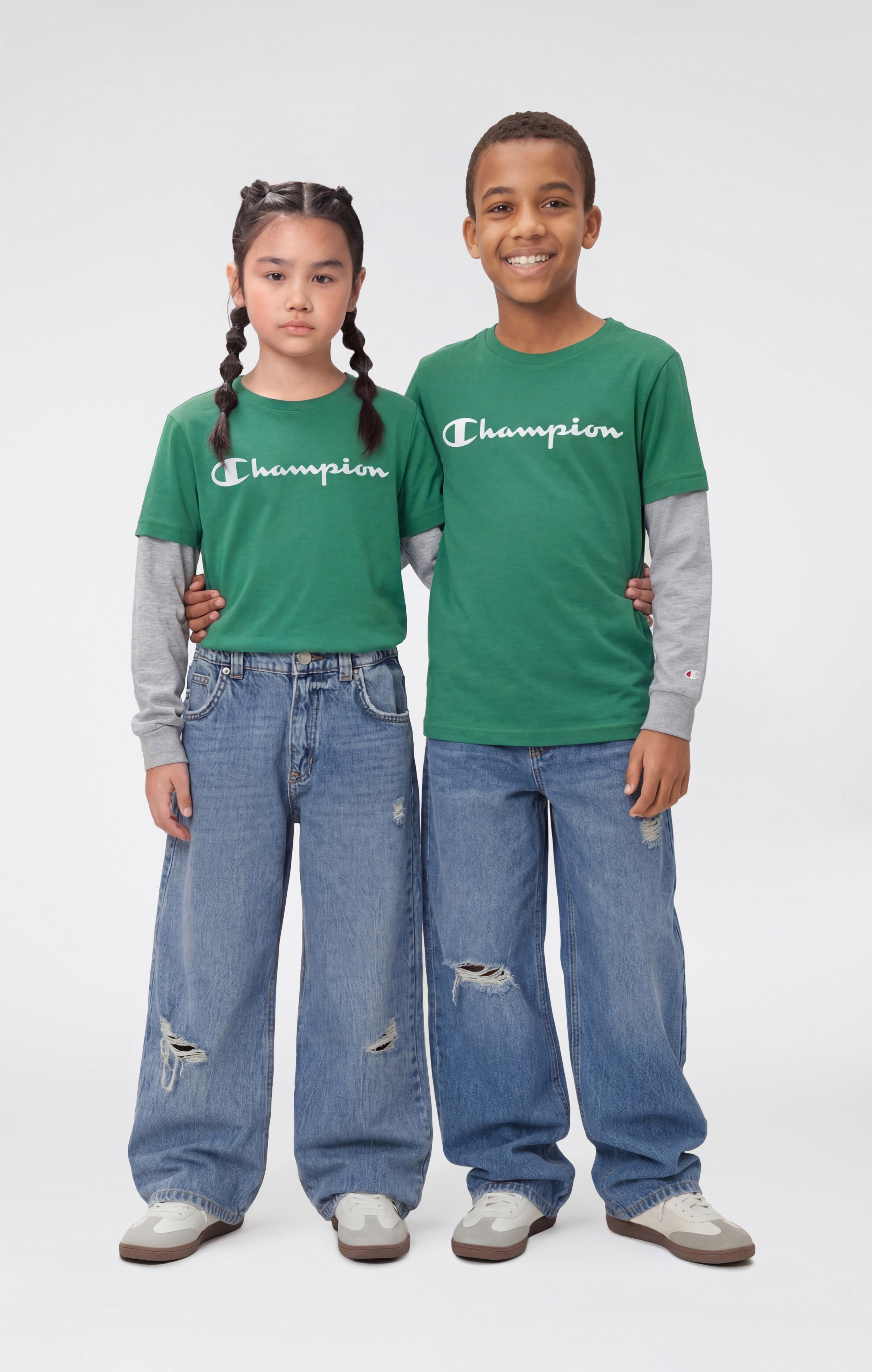 Boys' Long Sleeve T-Shirt Script Logo