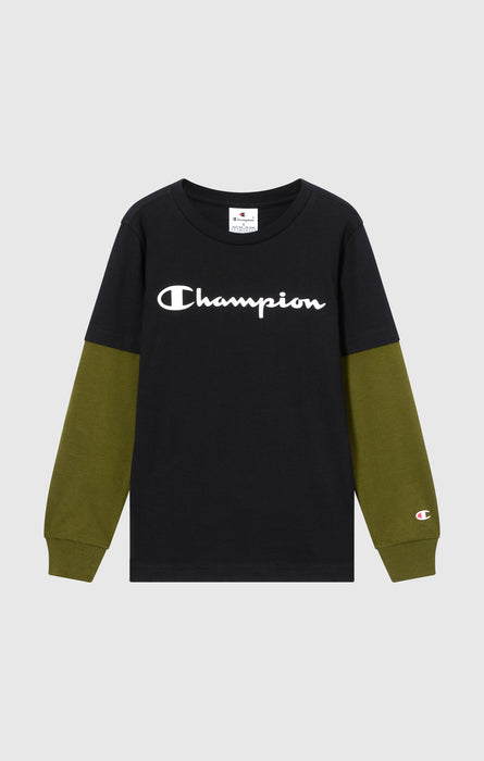 T-Shirt A Maniche Lunghe Da Bambino Con Logo Script