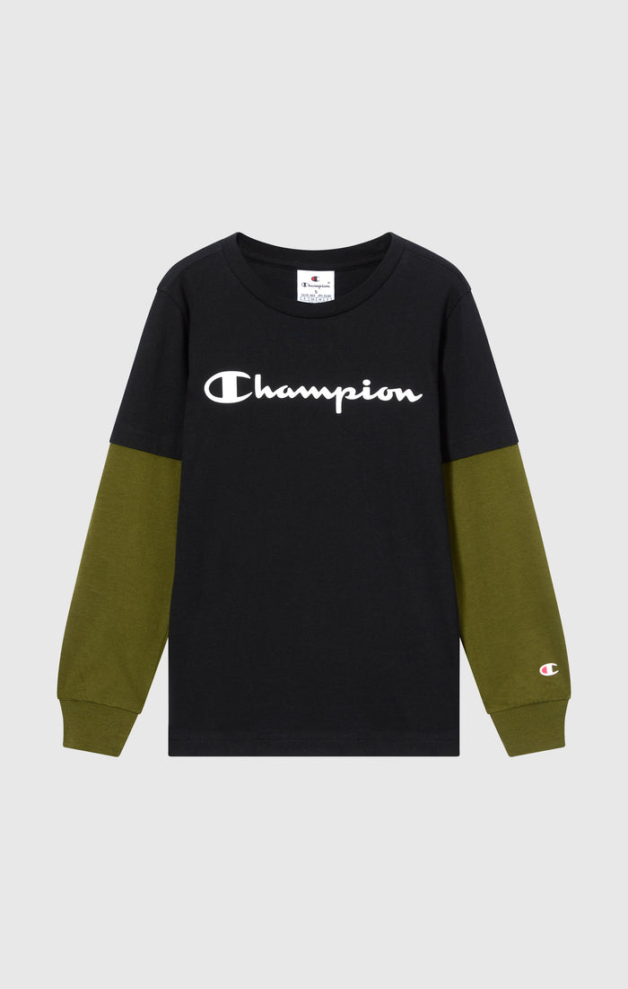 Langarm-T-Shirt Für Jungen Mit Script-Logo