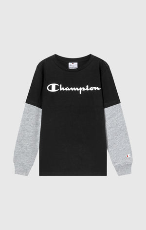 Boys' Long Sleeve T-Shirt Script Logo