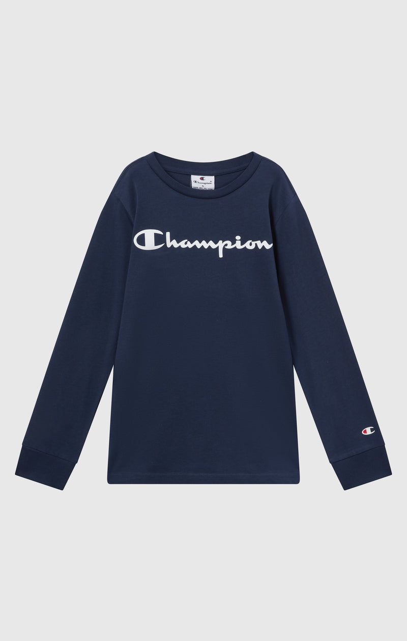 Boys' Long Sleeve T-Shirt Script Logo