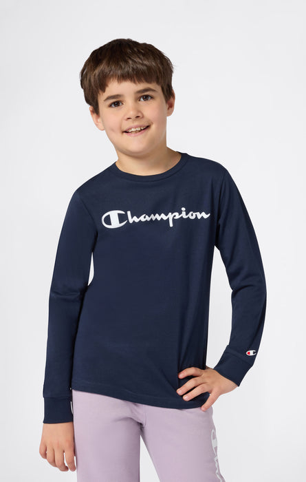 Boys' Long Sleeve T-Shirt Script Logo