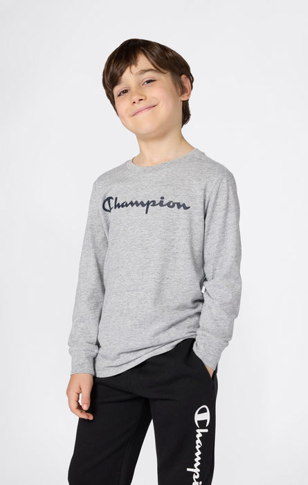 Boys' Long Sleeve T-Shirt Script Logo