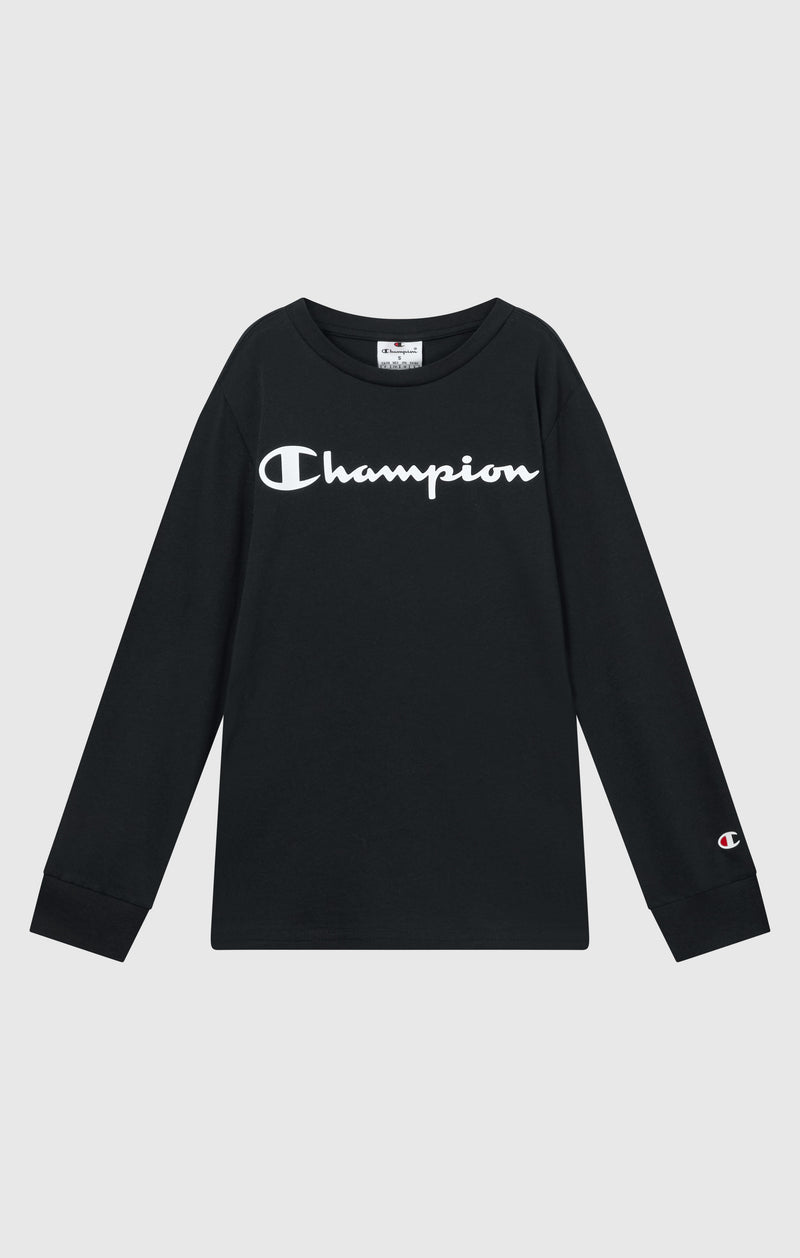 Boys' Long Sleeve T-Shirt Script Logo