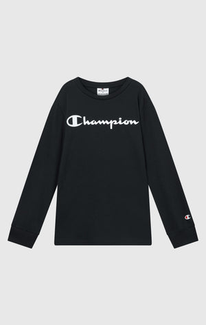 Boys' Long Sleeve T-Shirt Script Logo