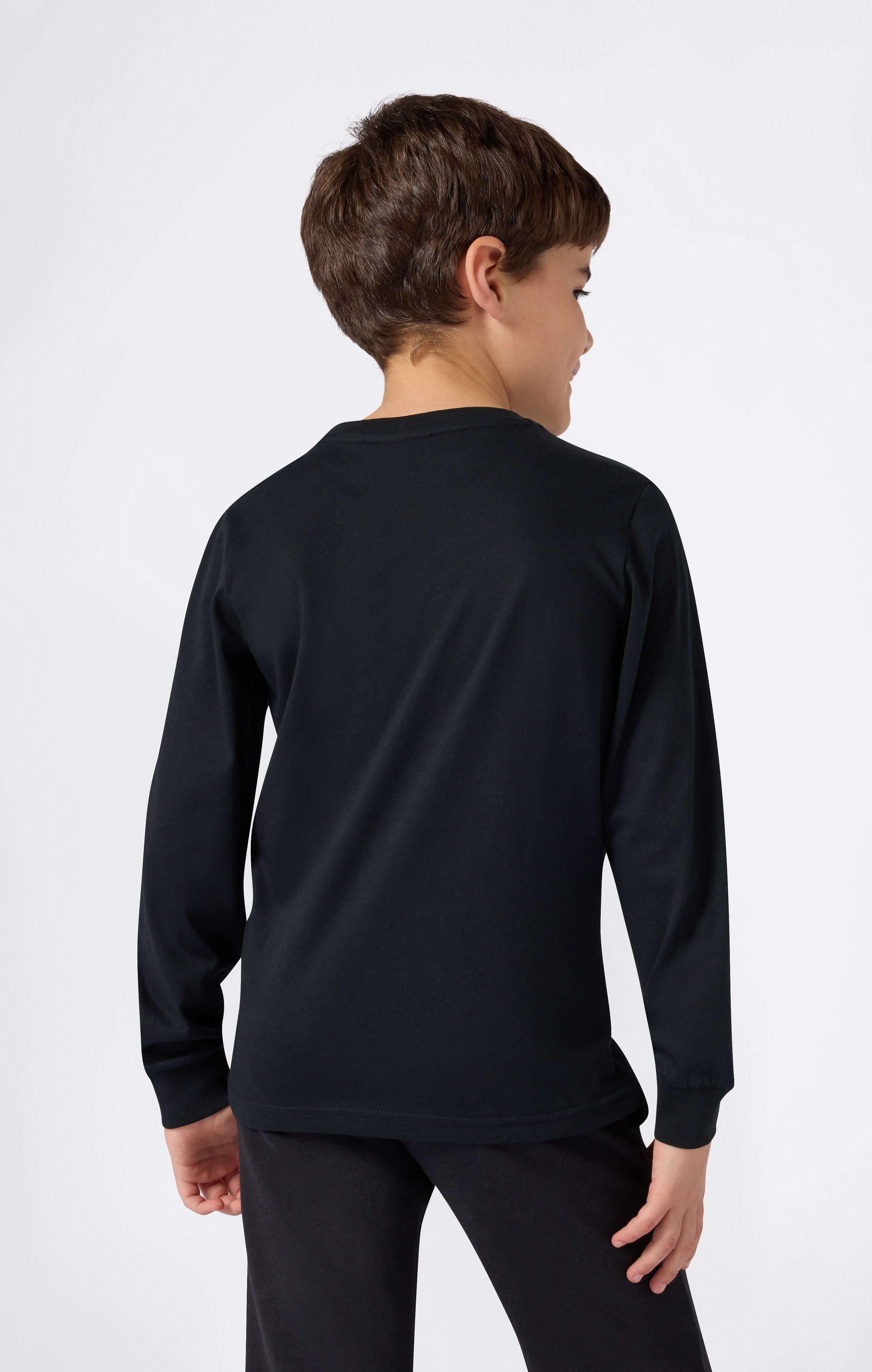 Boys' Long Sleeve T-Shirt Script Logo