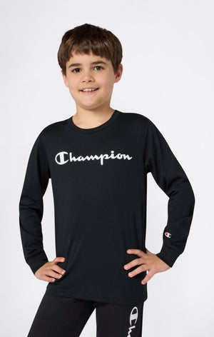 Boys' Long Sleeve T-Shirt Script Logo