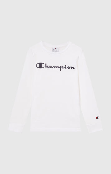 Boys' Long Sleeve T-Shirt Script Logo