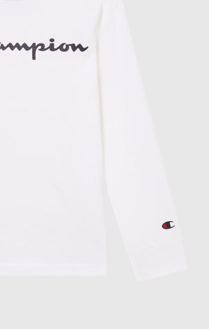 Boys' Long Sleeve T-Shirt Script Logo
