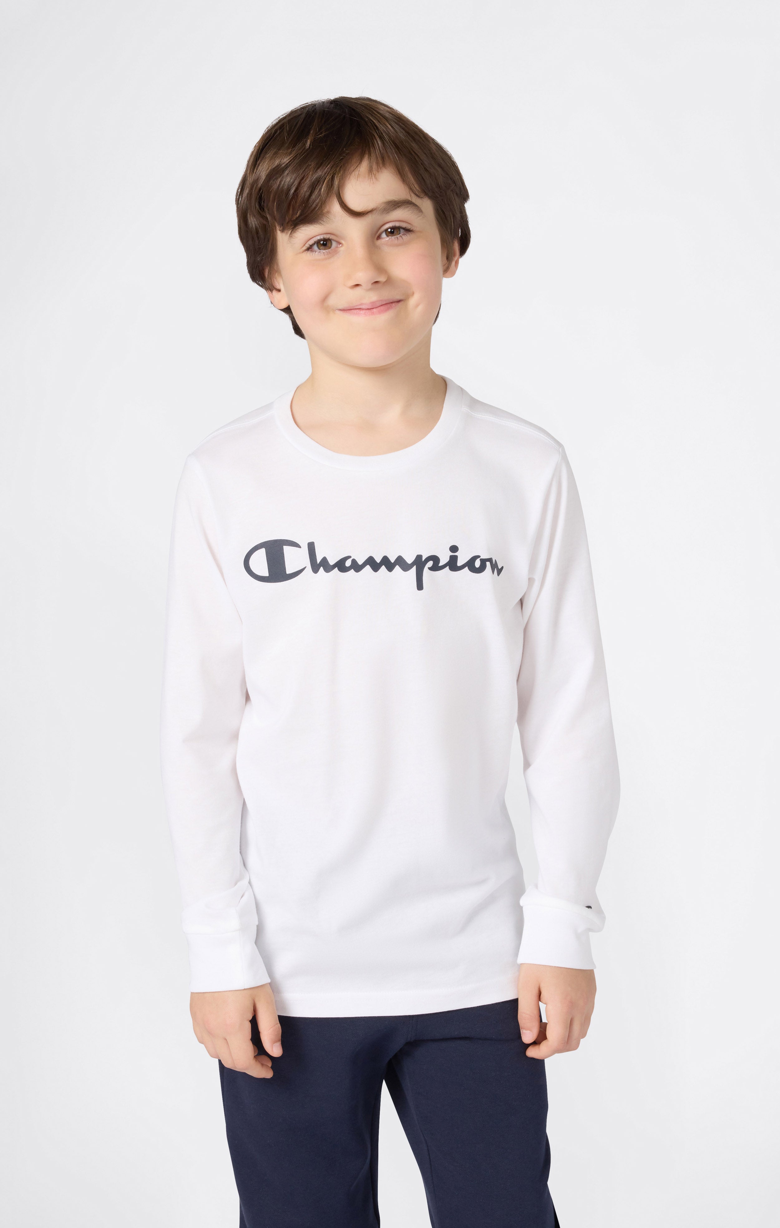Boys' Long Sleeve T-Shirt Script Logo