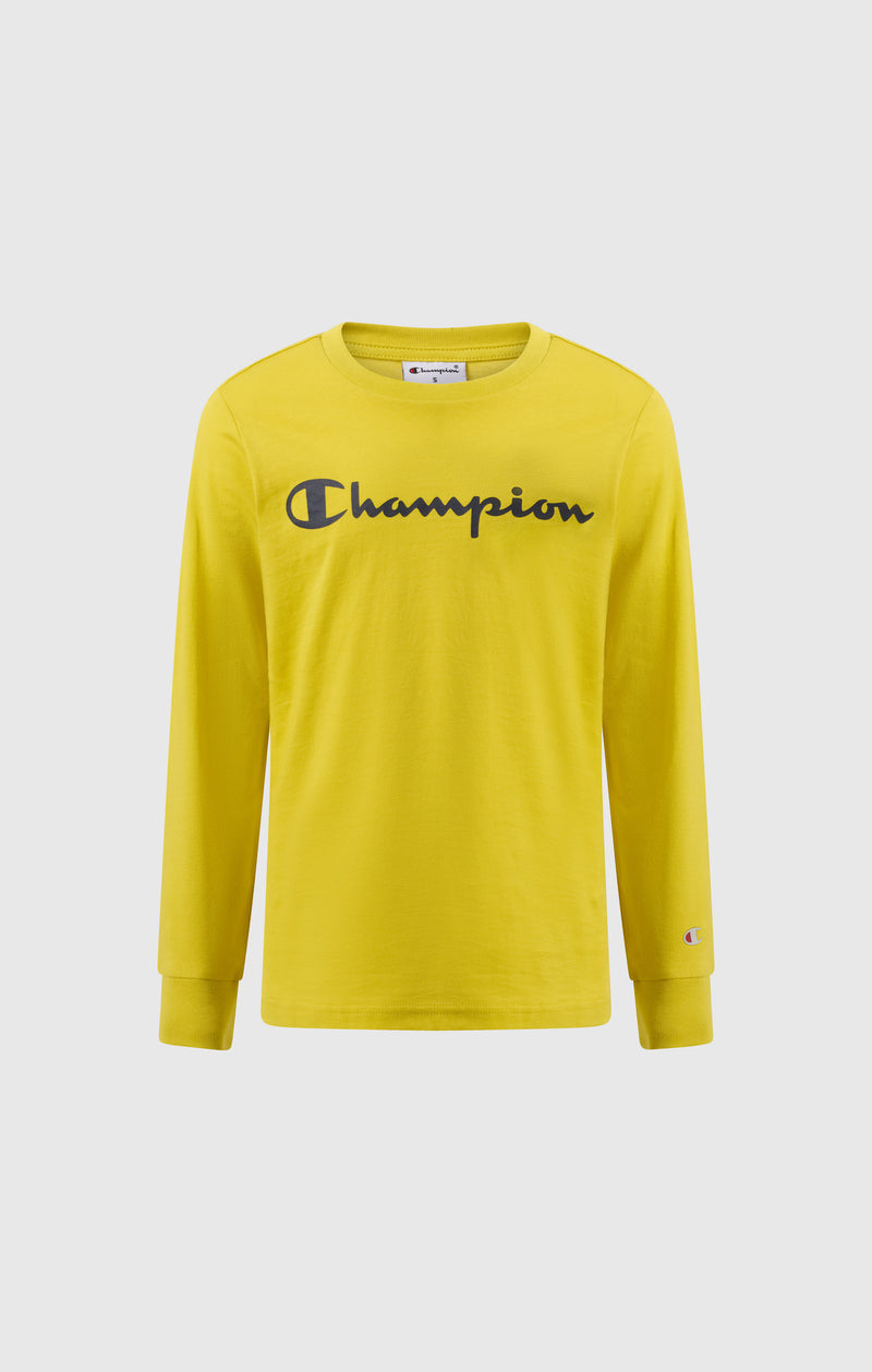 Boys' Long Sleeve T-Shirt Script Logo