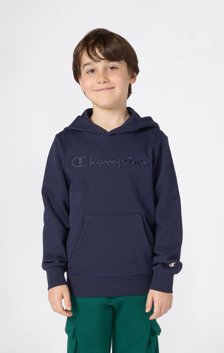 Boys’ Fleece Hoodie with Big Embroidered Logo Icons