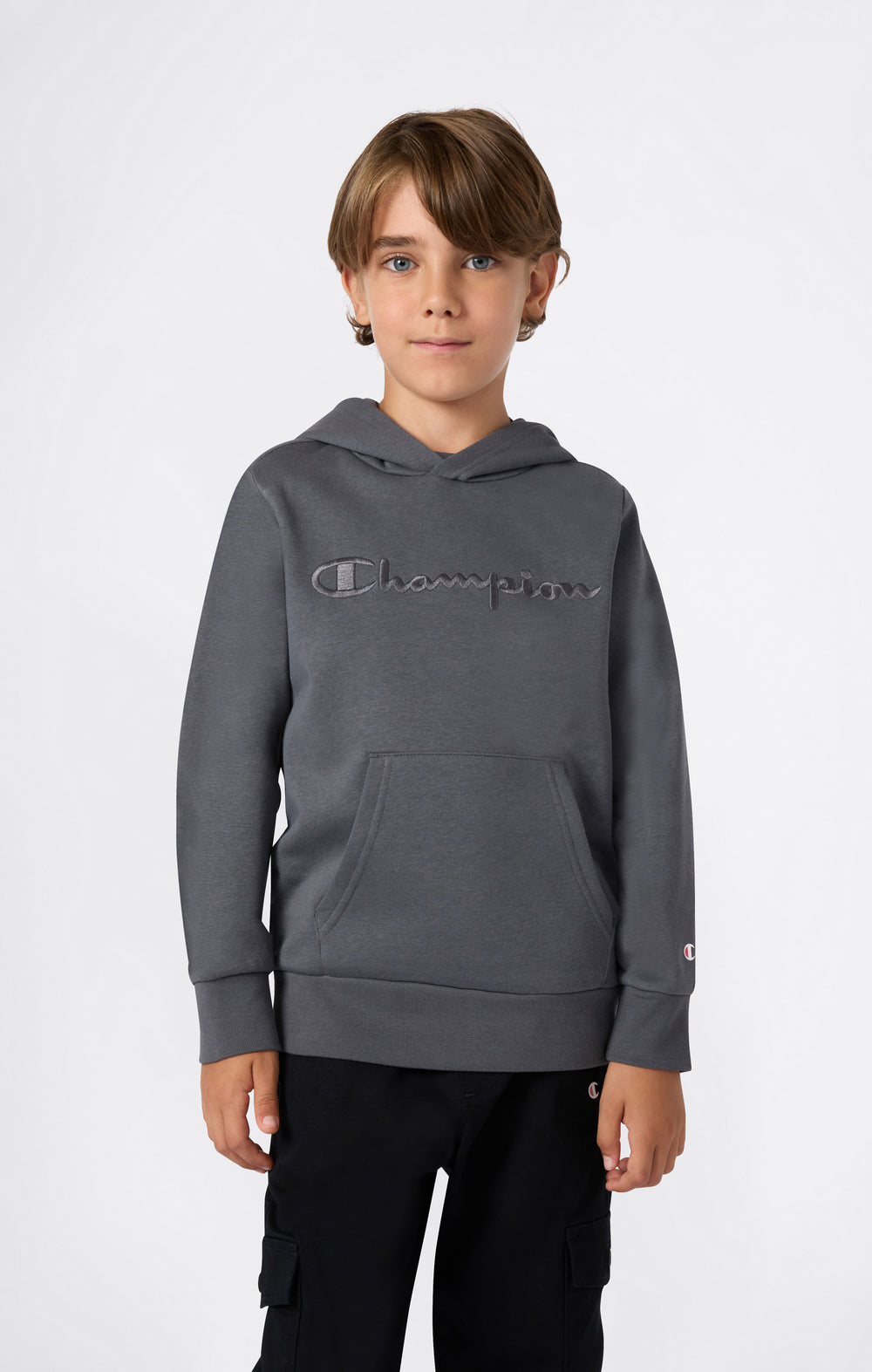 Kapuzenpullover Mit Angerautem Innenmaterial Und Großem Gesticktem Logo Icons Jungen