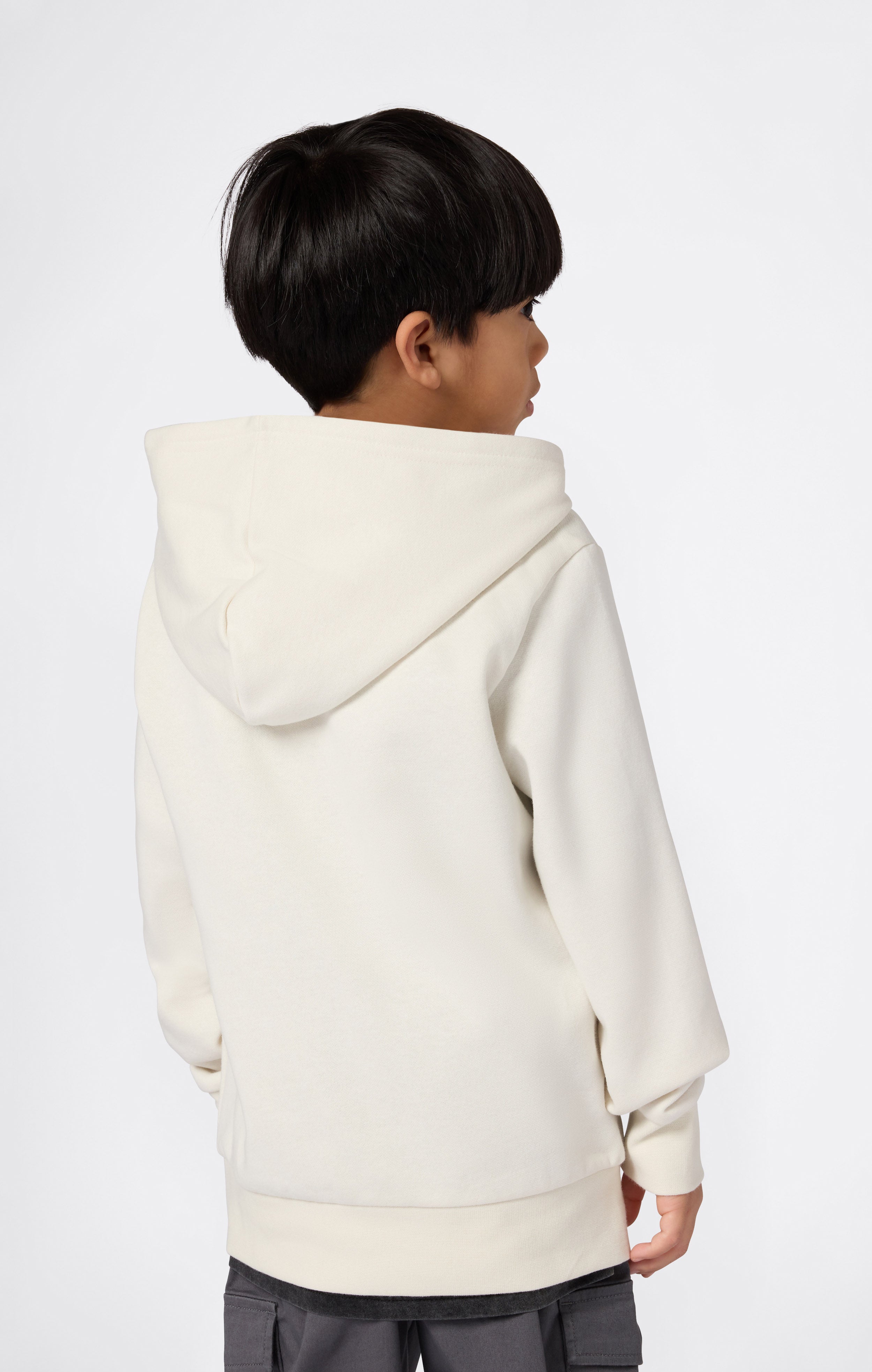 Boys’ Fleece Hoodie with Big Embroidered Logo Icons