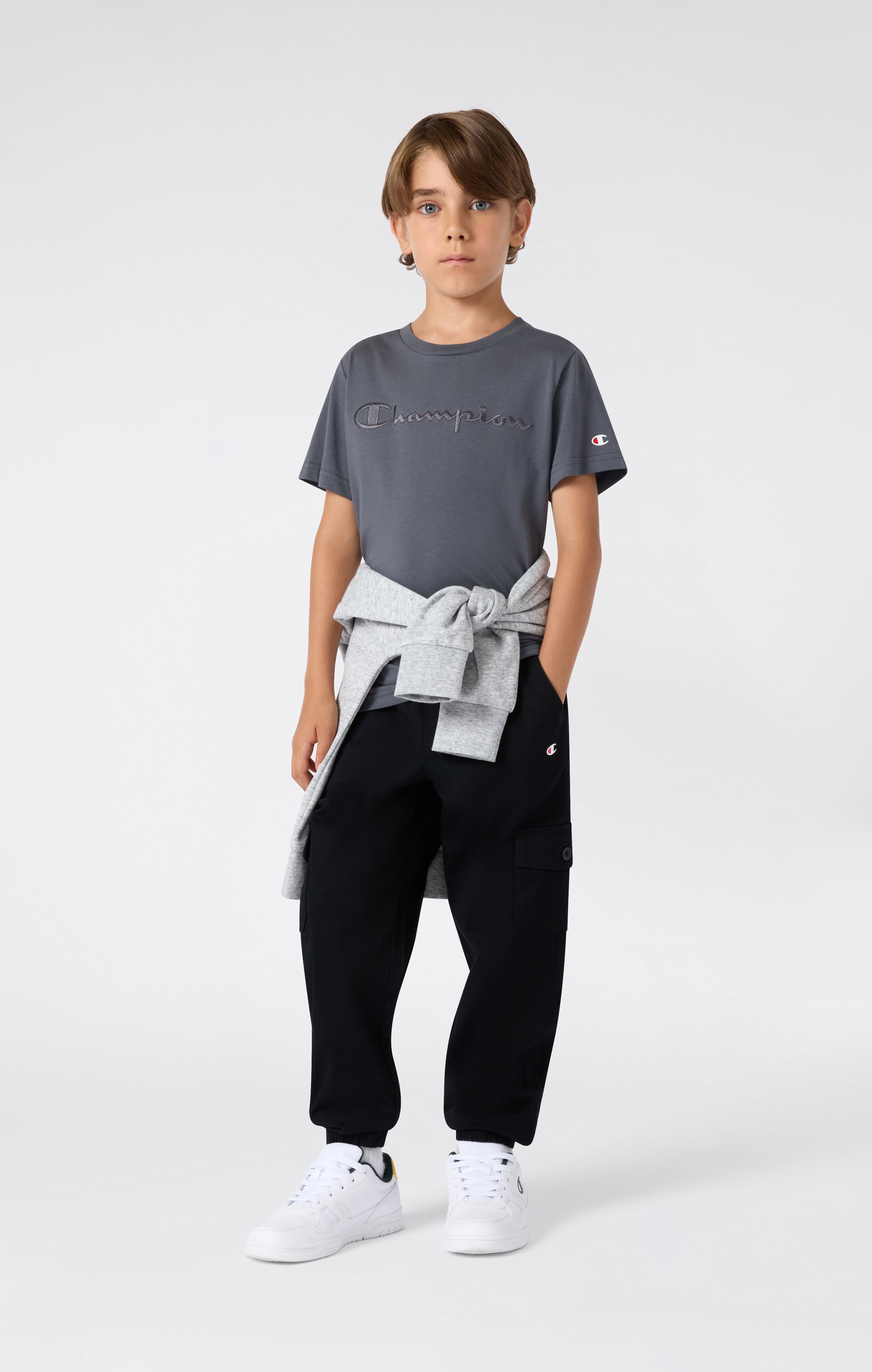 Jungen T-Shirt Mit Großem Logo Icons