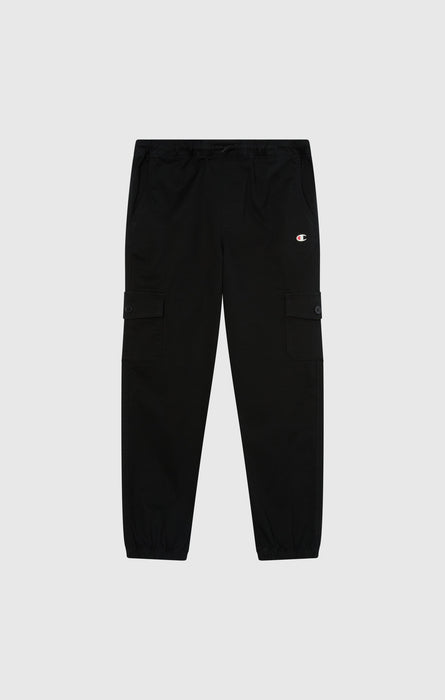 Pantaloni Cargo In Twill Elasticizzato Con Polsini Bambino Icons