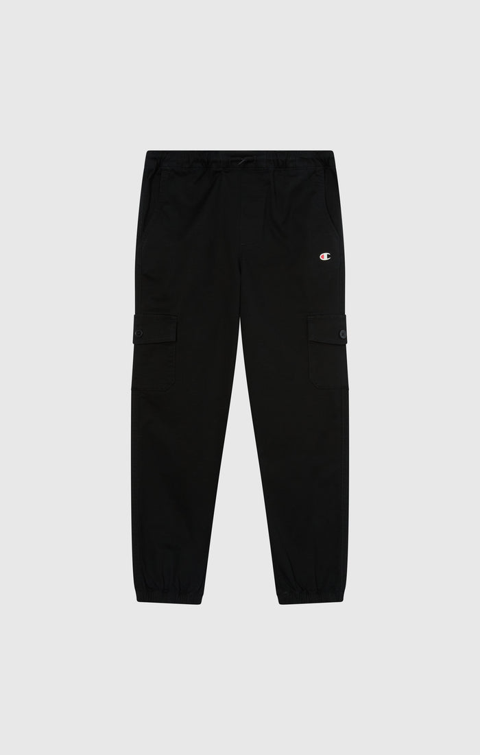 Pantaloni Cargo In Twill Elasticizzato Con Polsini Bambino Icons
