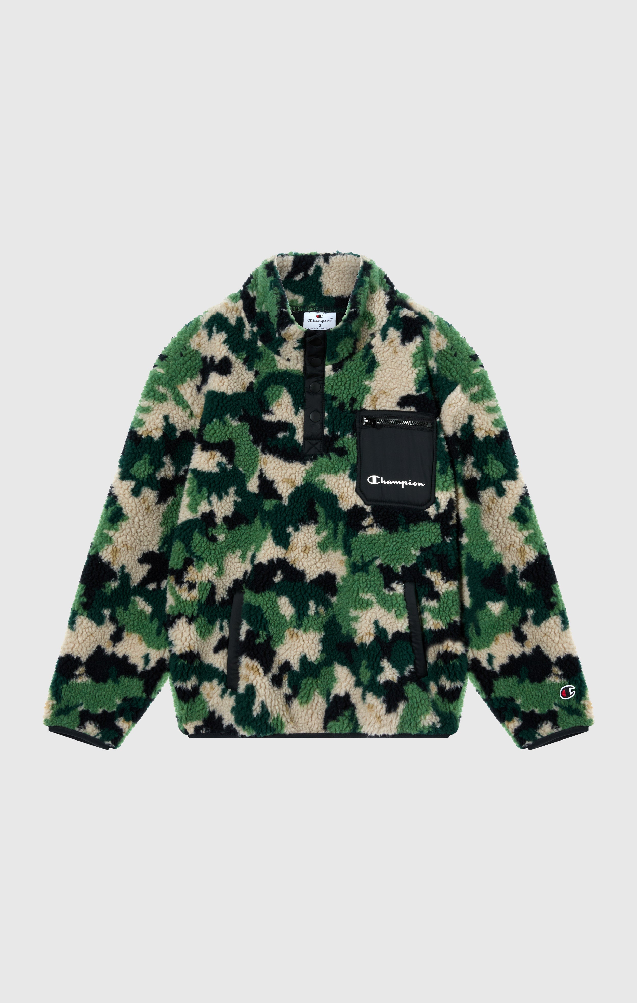 Top Polar Teddy Mezza Zip con Stampa da Bambino