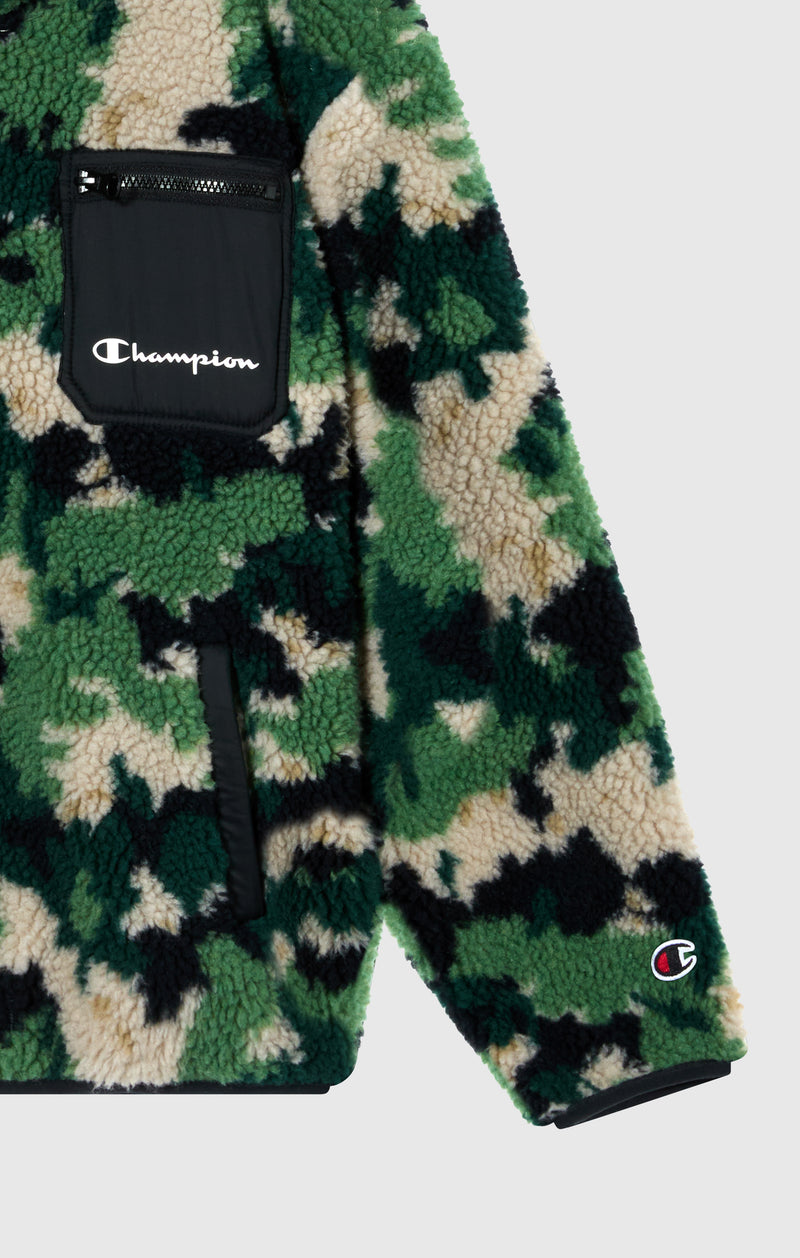 Top Polar Teddy Mezza Zip con Stampa da Bambino