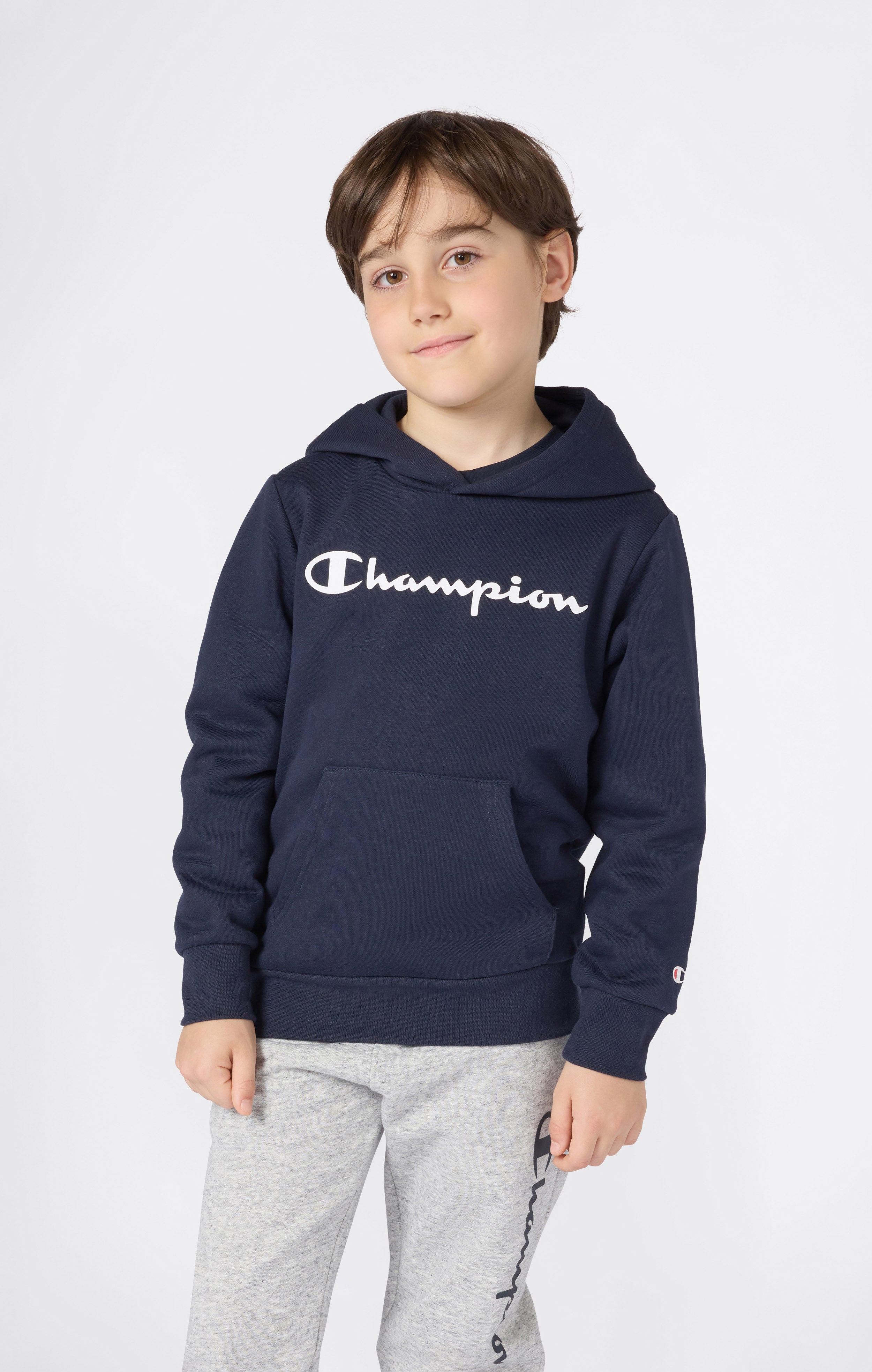 Sudadera Con Capucha Con Interior Afelpado Para Niño Con Logo Script