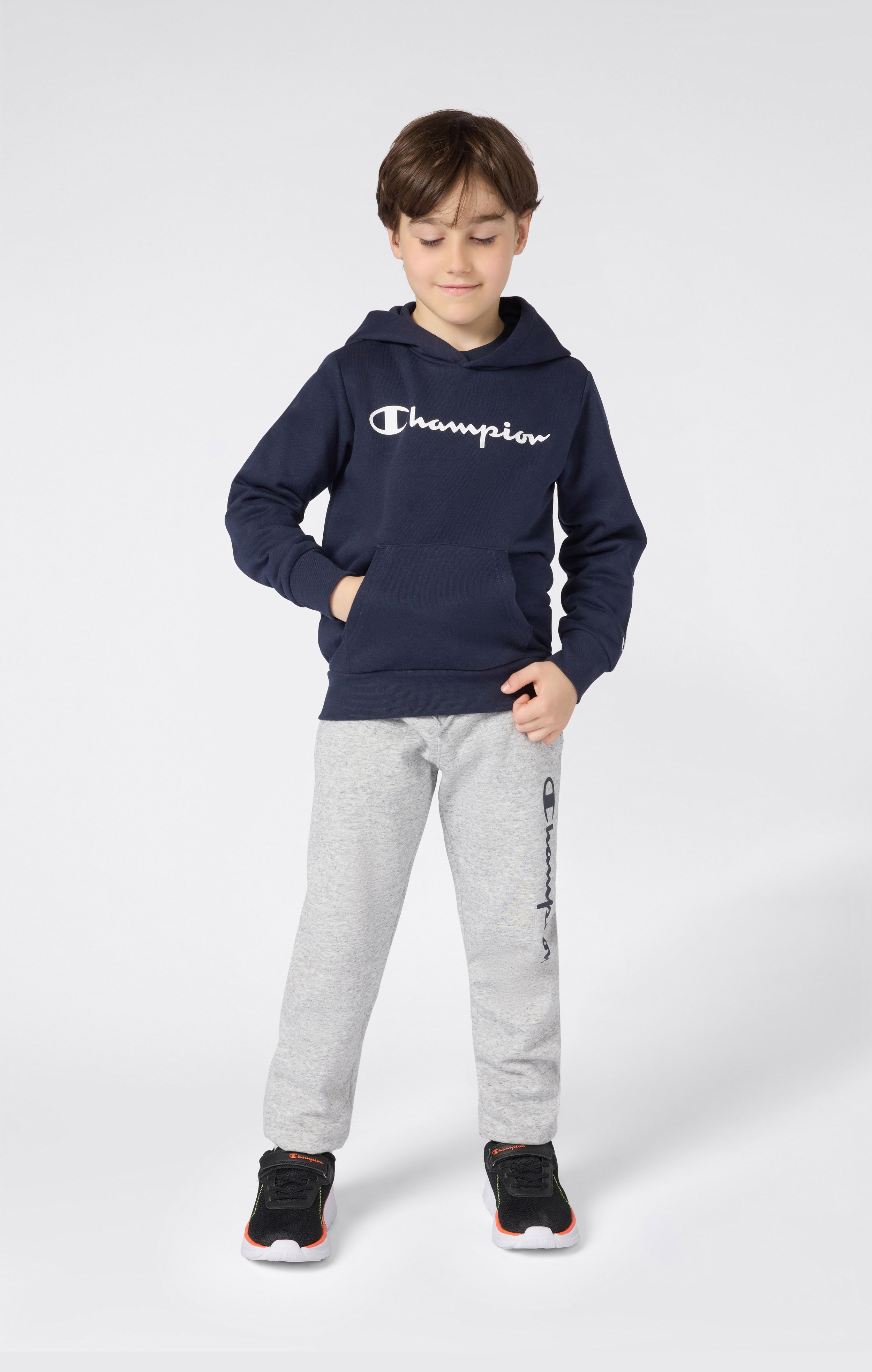 Sudadera Con Capucha Con Interior Afelpado Para Niño Con Logo Script