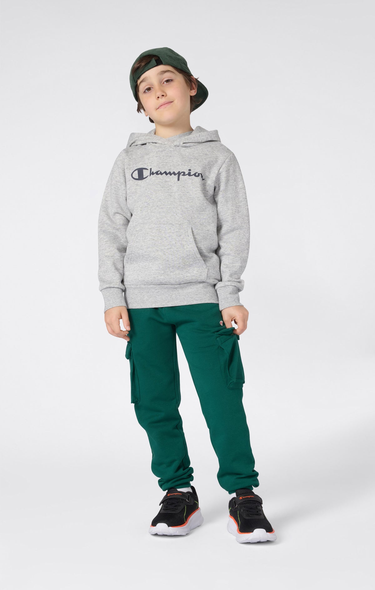 Felpa Con Cappuccio e Interno Felpato Da Bambino Con Logo Script