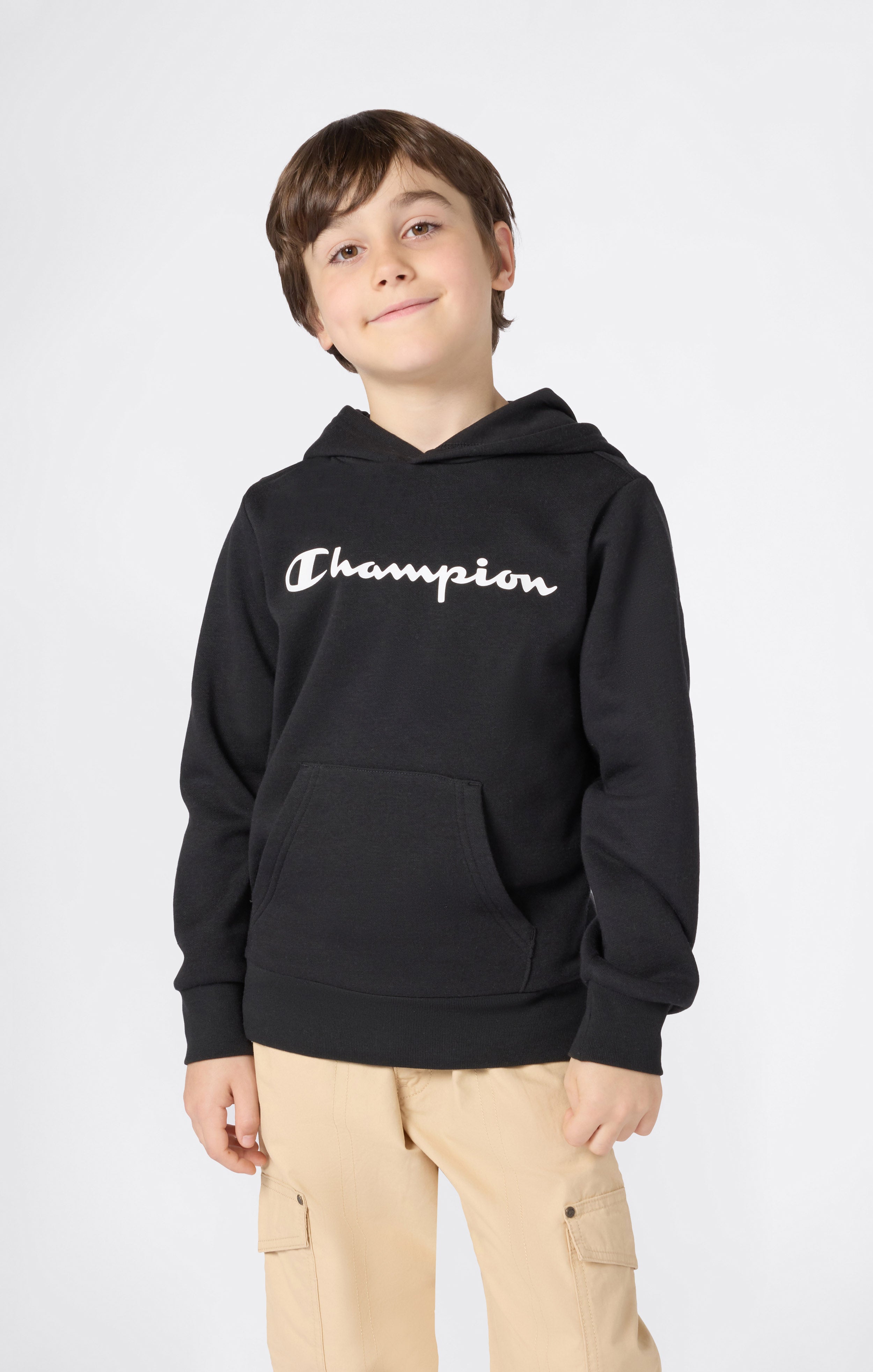 Kapuzen-Sweatshirt Für Jungen Mit Angerautem Innenmaterial Mit Script-Logo