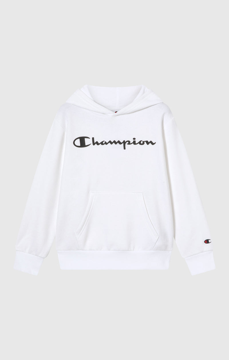 Boys' Fleece Hoodie Sweatshirt Script Logo White script shop
