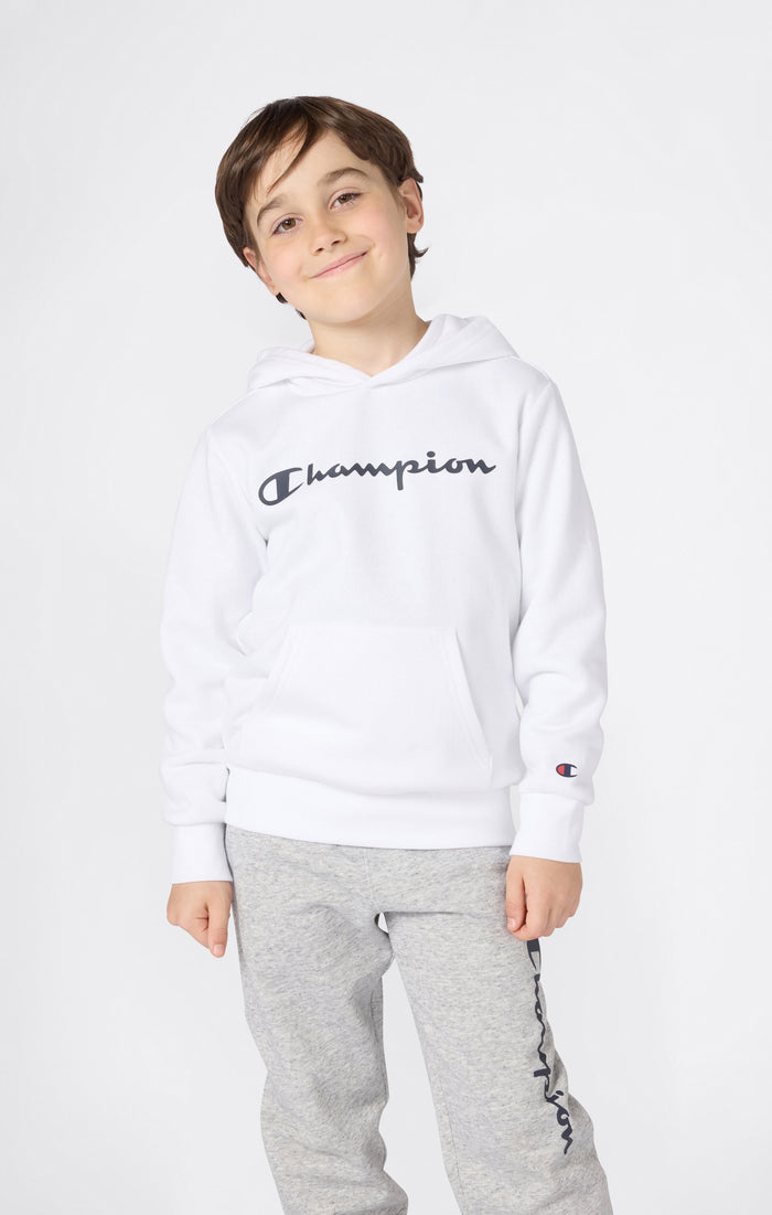Boys' Fleece Hoodie Sweatshirt Script Logo