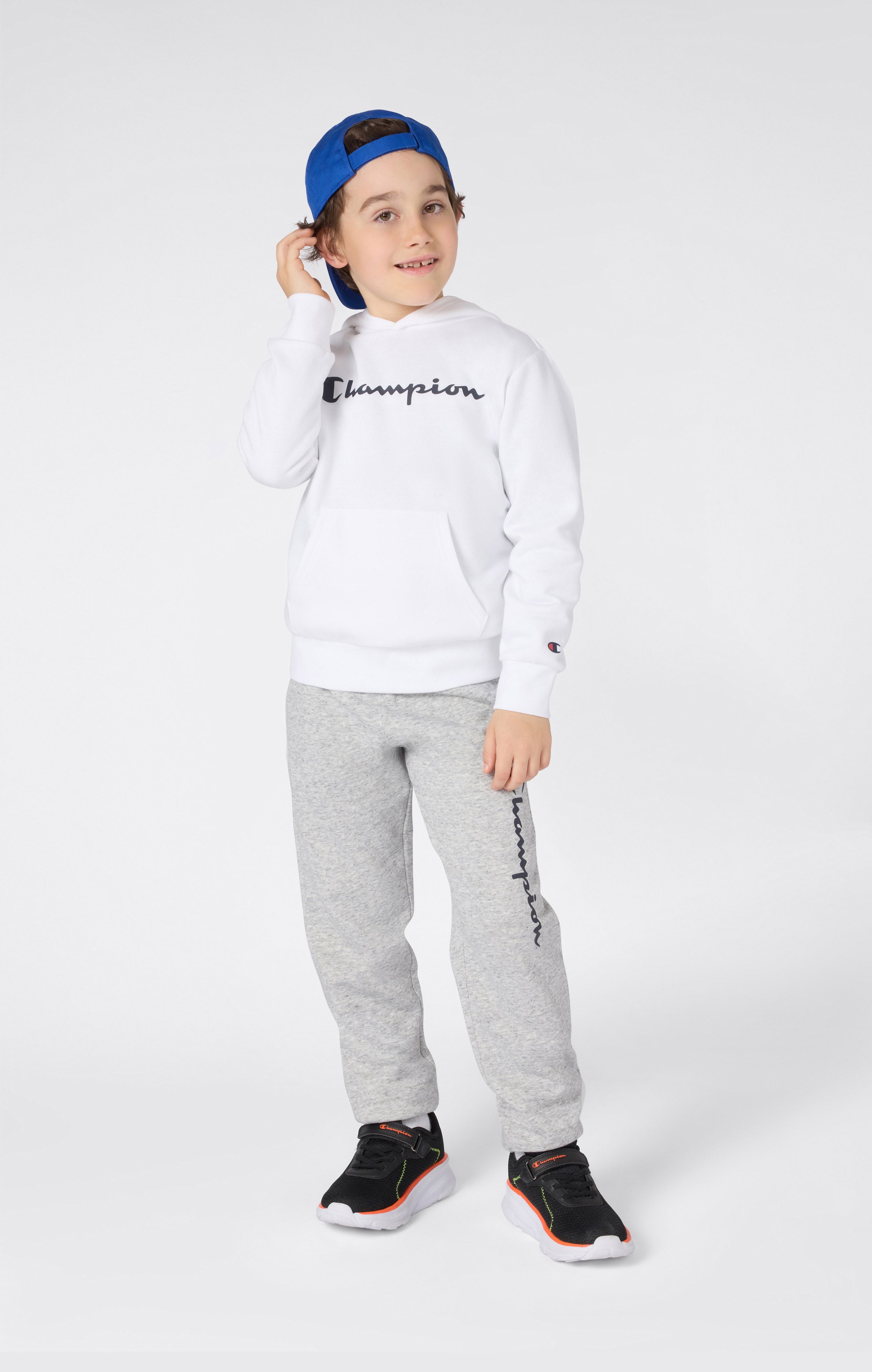 Kapuzen-Sweatshirt Für Jungen Mit Angerautem Innenmaterial Mit Script-Logo