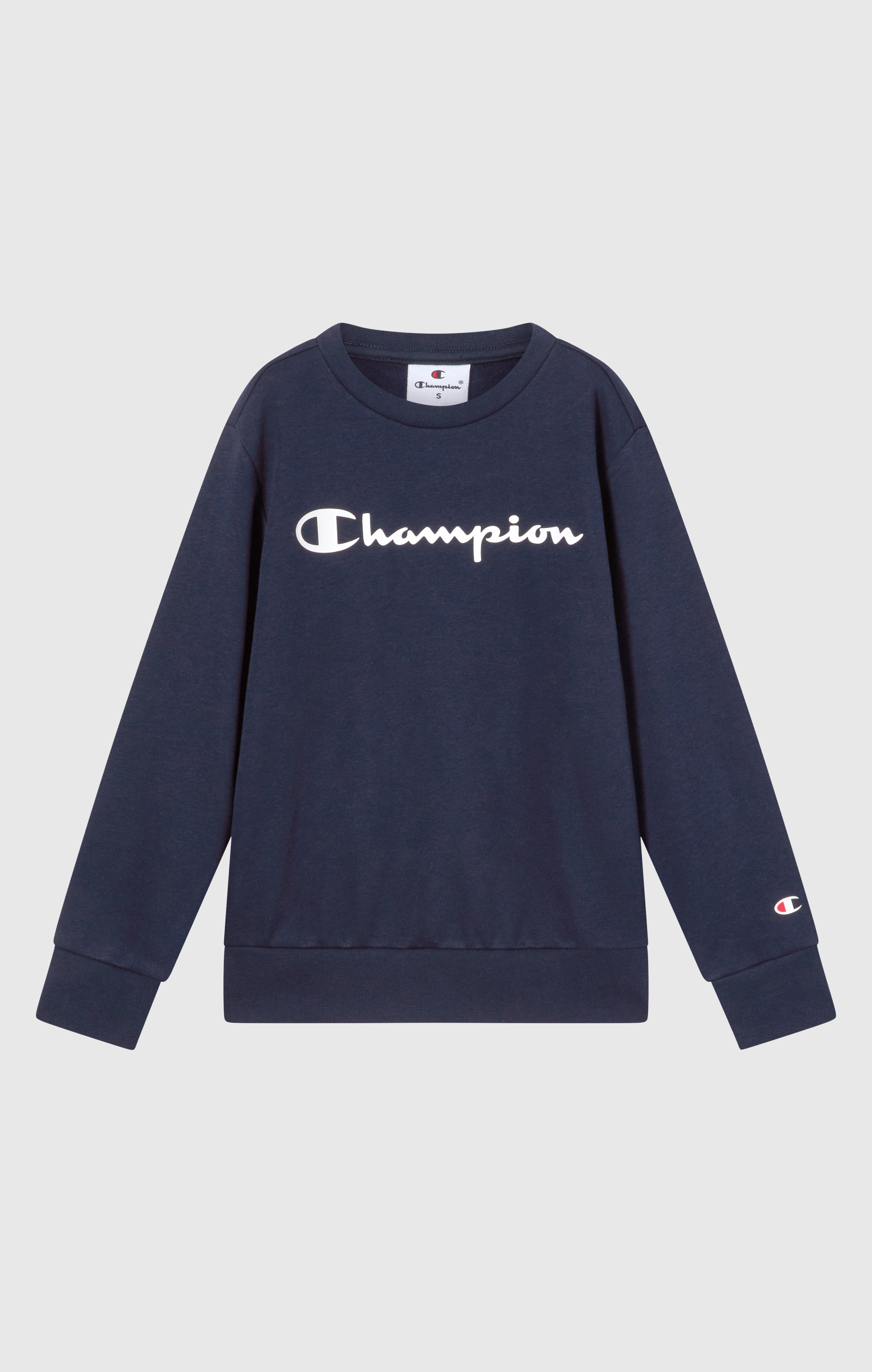 Felpa Girocollo Con Interno Felpato Da Bambino Con Logo Script