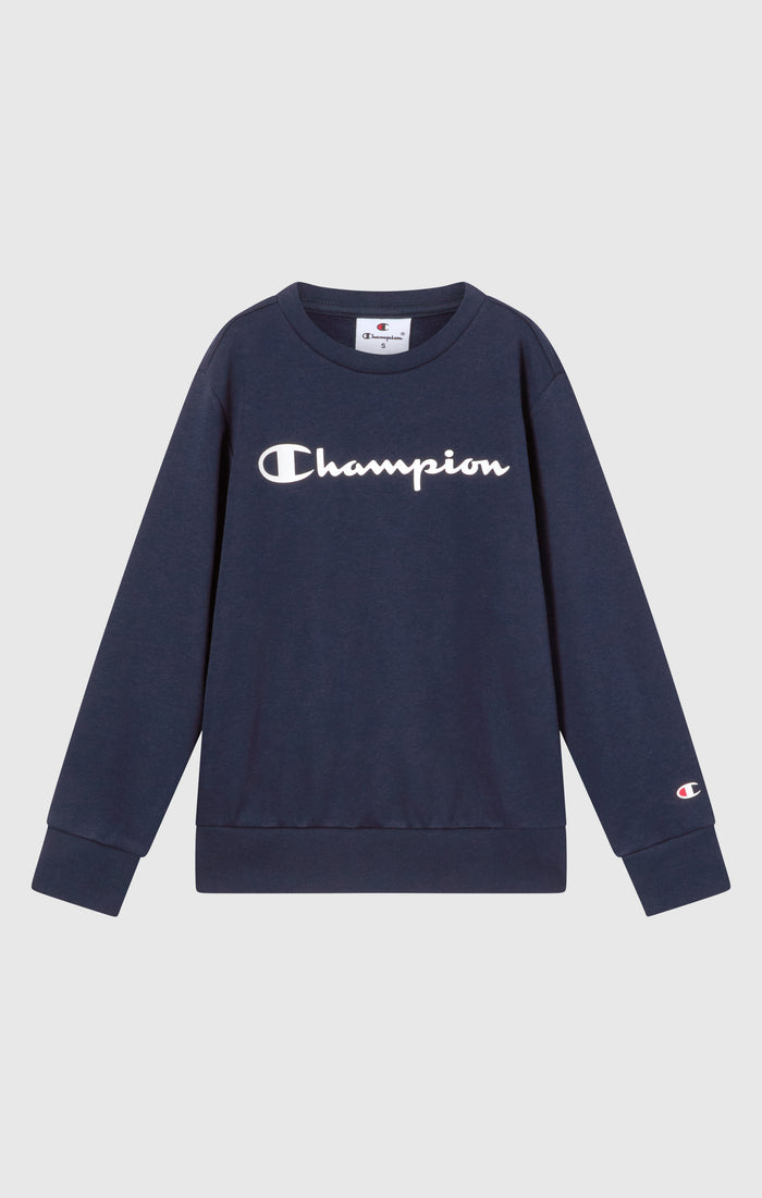 Rundhals-Sweatshirt Für Jungen Mit Angerautem Innenmaterial Mit Script-Logo