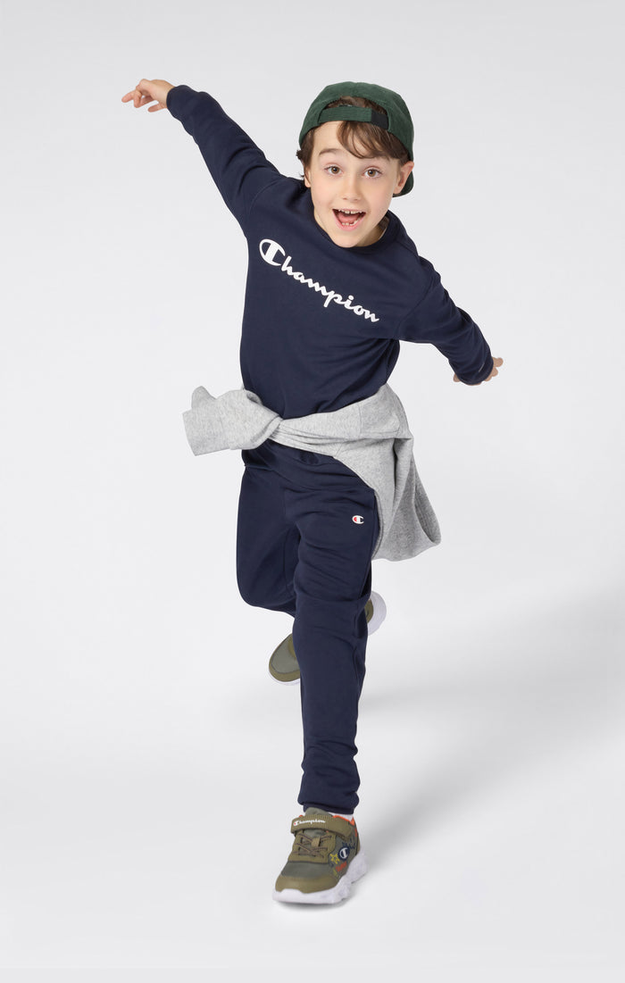 Boys' Fleece Crewneck Sweatshirt Script Logo