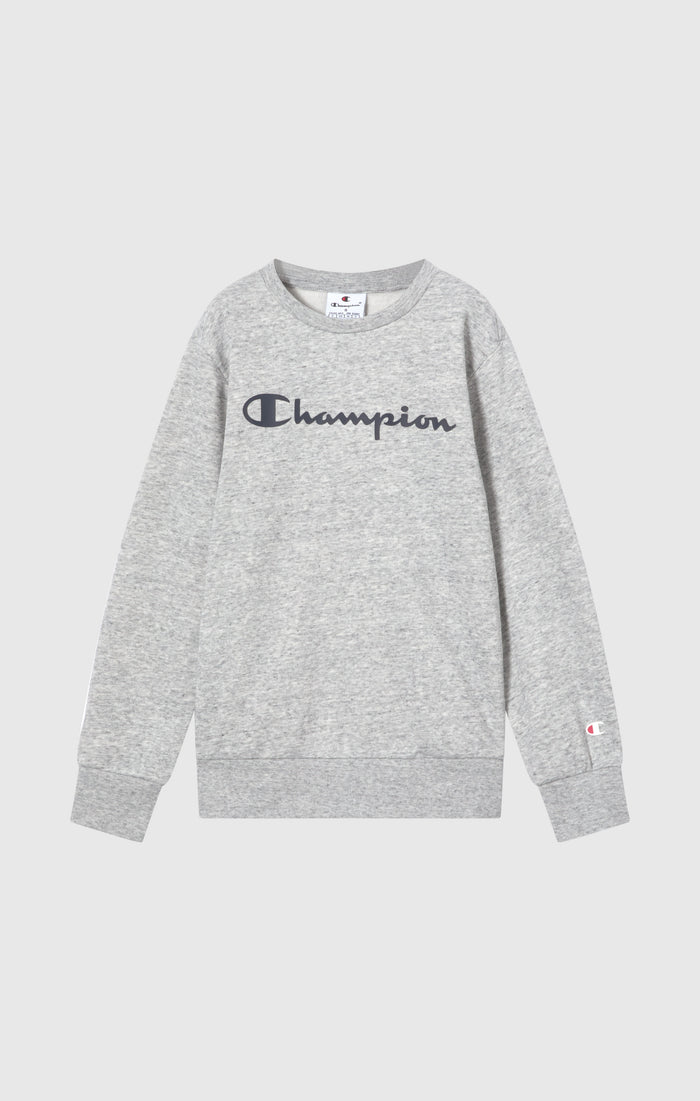Rundhals-Sweatshirt Für Jungen Mit Angerautem Innenmaterial Mit Script-Logo