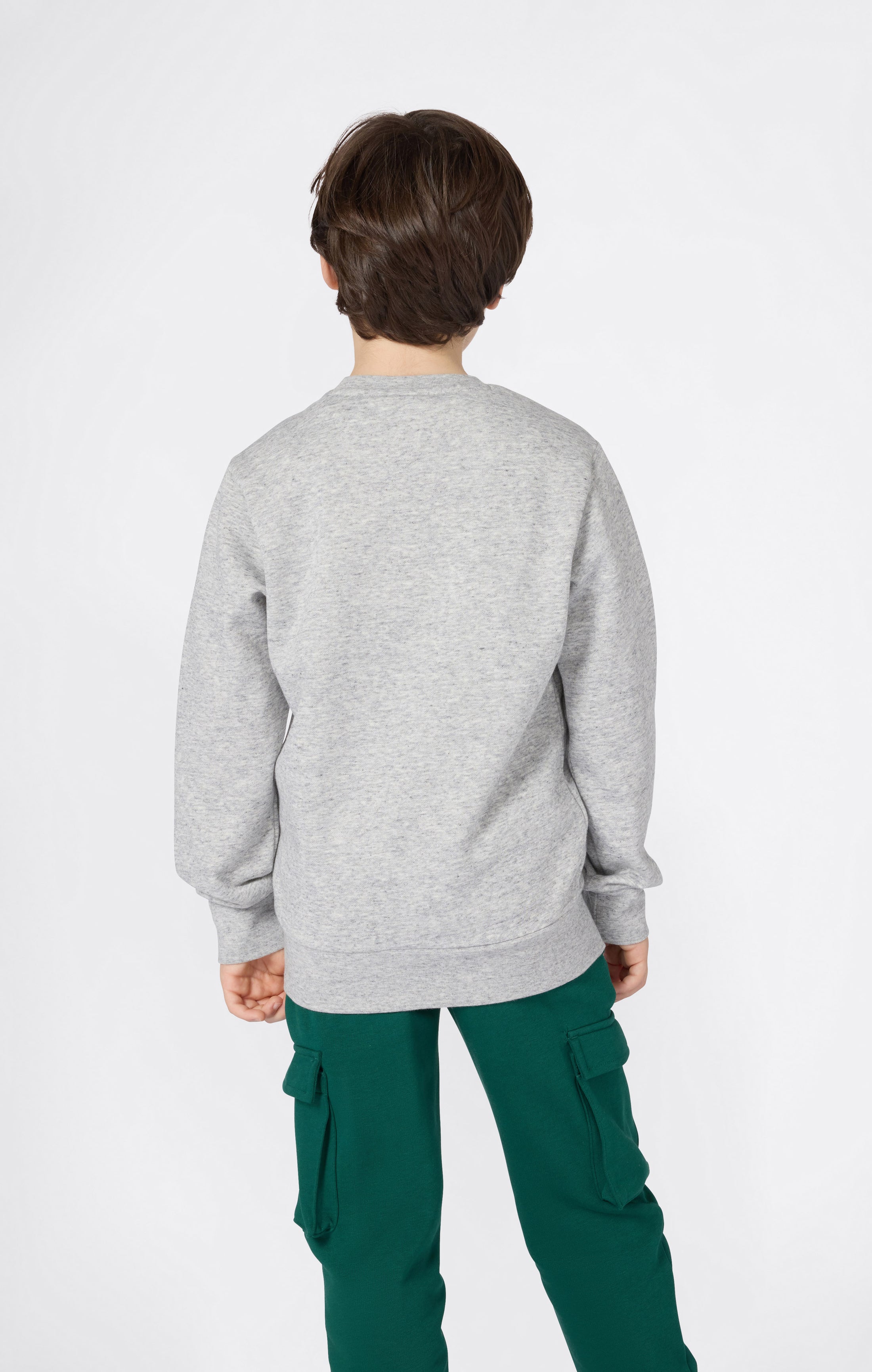 Sweat Ras-Du-Cou Garçon Avec Intérieur Gratté Avec Logo Script