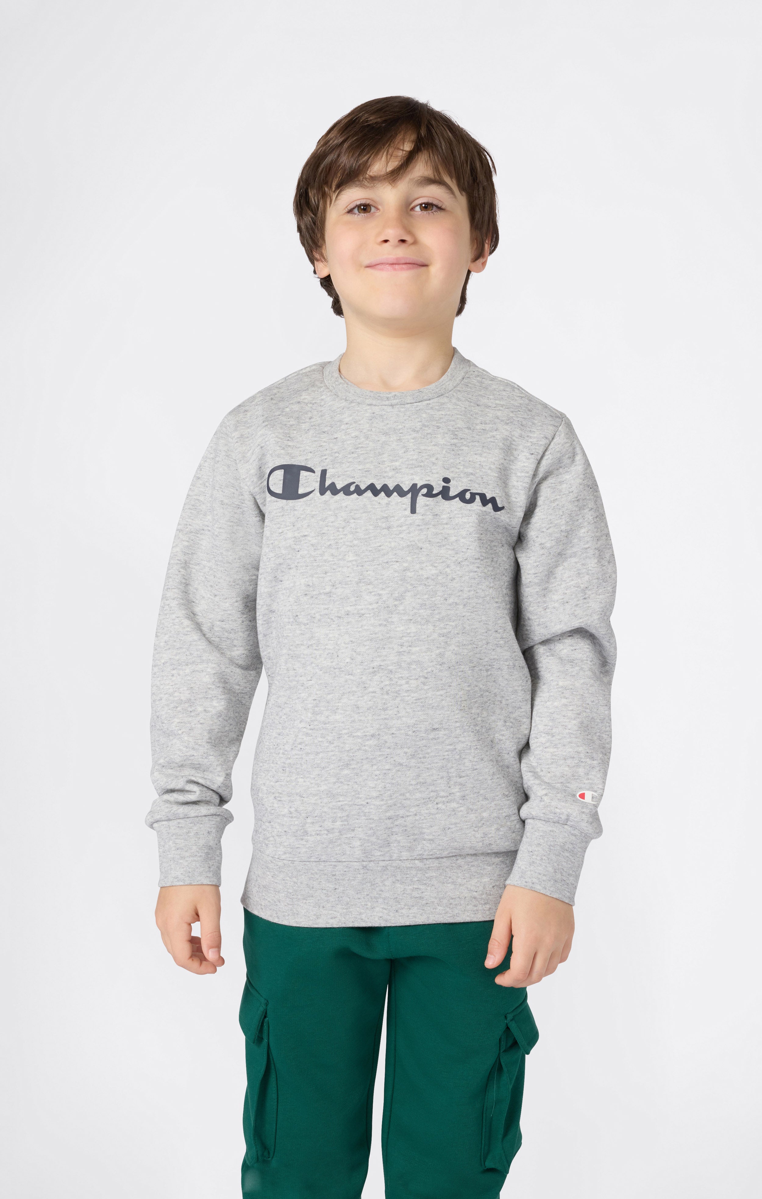 Boys' Fleece Crewneck Sweatshirt Script Logo