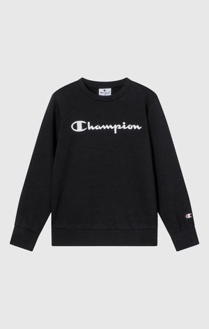 Rundhals-Sweatshirt Für Jungen Mit Angerautem Innenmaterial Mit Script-Logo