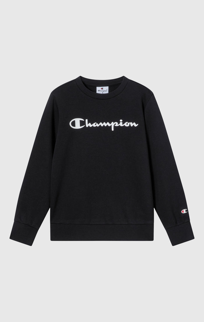 Rundhals-Sweatshirt Für Jungen Mit Angerautem Innenmaterial Mit Script-Logo
