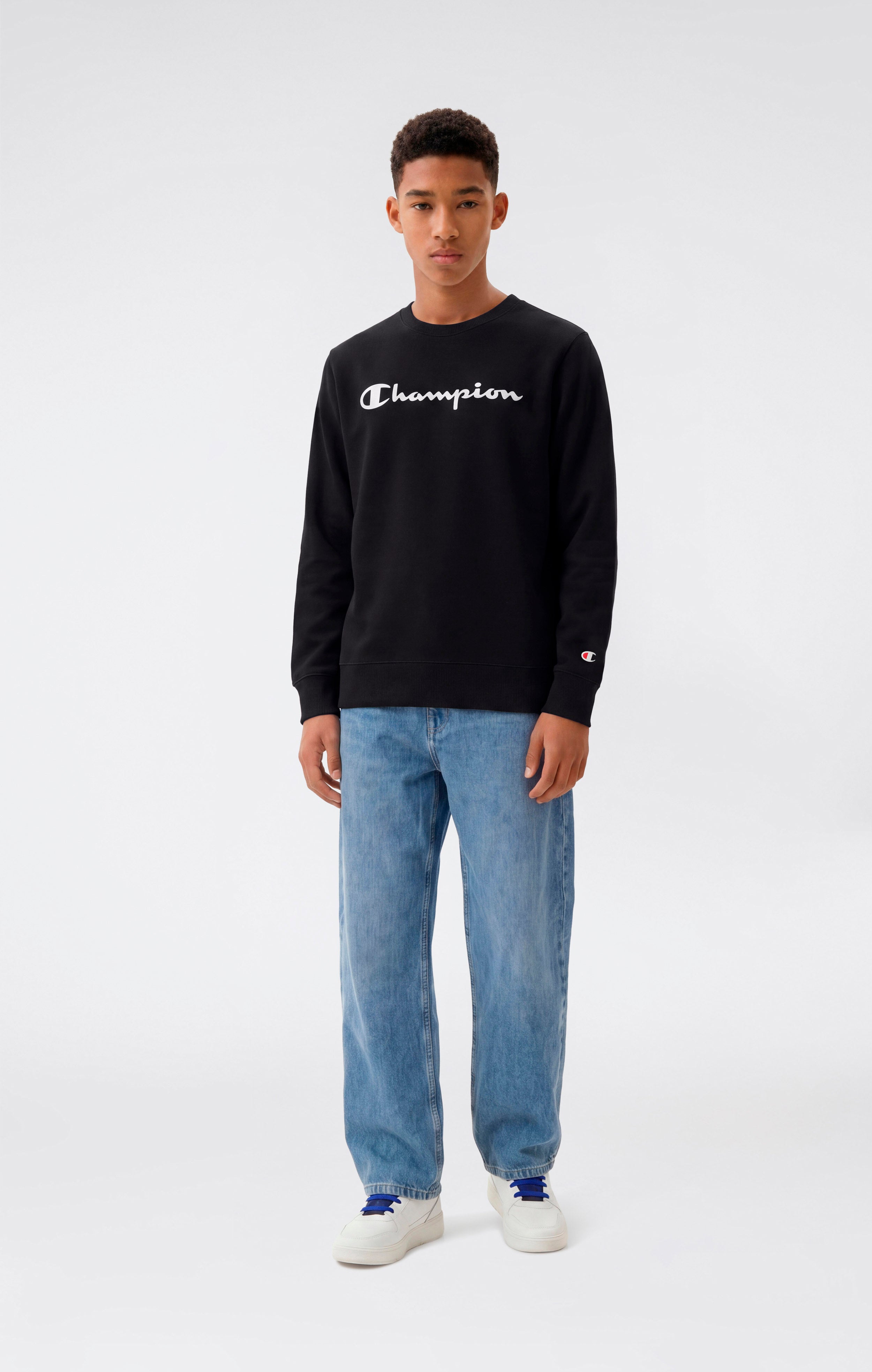 Boys' Fleece Crewneck Sweatshirt Script Logo