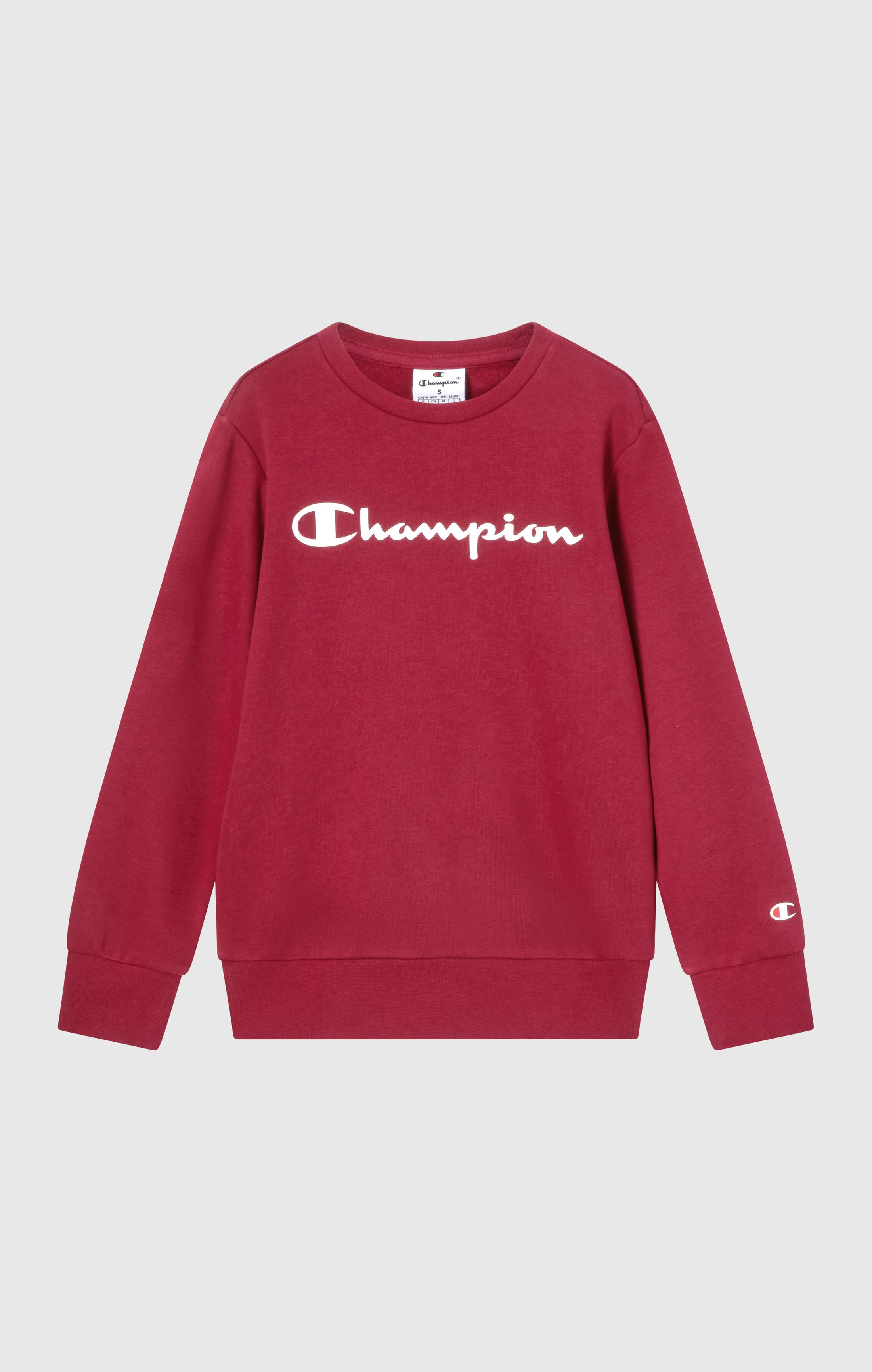 Rundhals-Sweatshirt Für Jungen Mit Angerautem Innenmaterial Mit Script-Logo