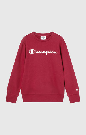 Rundhals-Sweatshirt Für Jungen Mit Angerautem Innenmaterial Mit Script-Logo