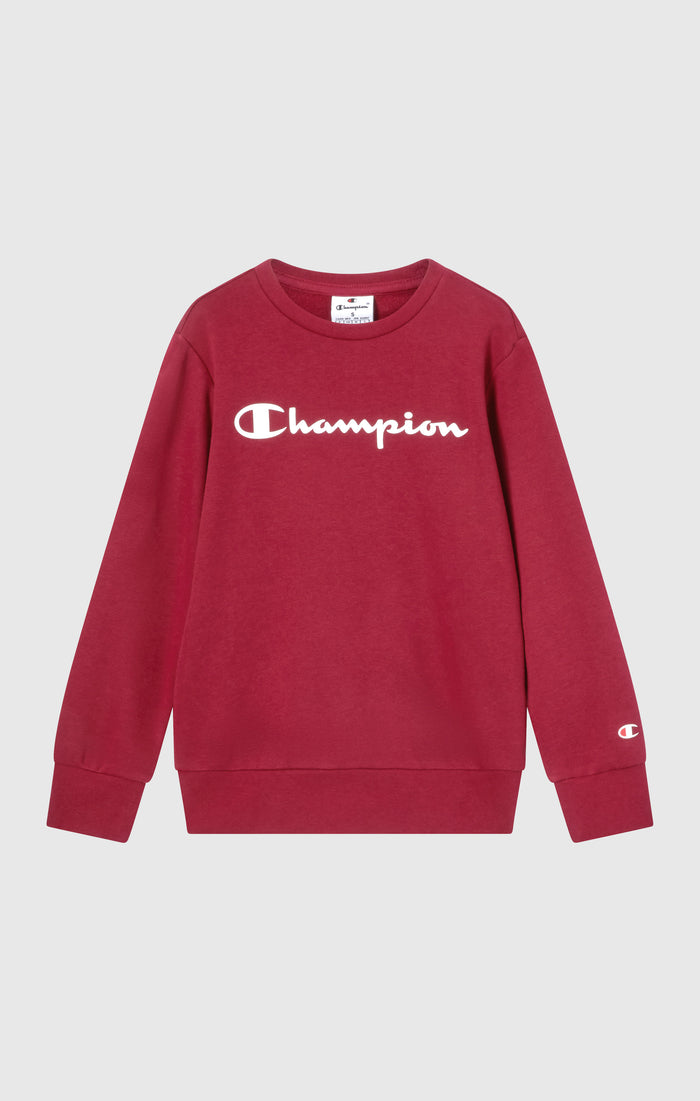 Rundhals-Sweatshirt Für Jungen Mit Angerautem Innenmaterial Mit Script-Logo