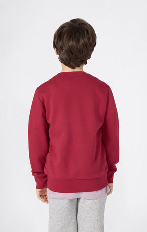 Rundhals-Sweatshirt Für Jungen Mit Angerautem Innenmaterial Mit Script-Logo
