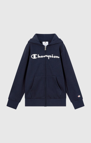 Boys' Fleece Full Zip Hoodie Script Logo