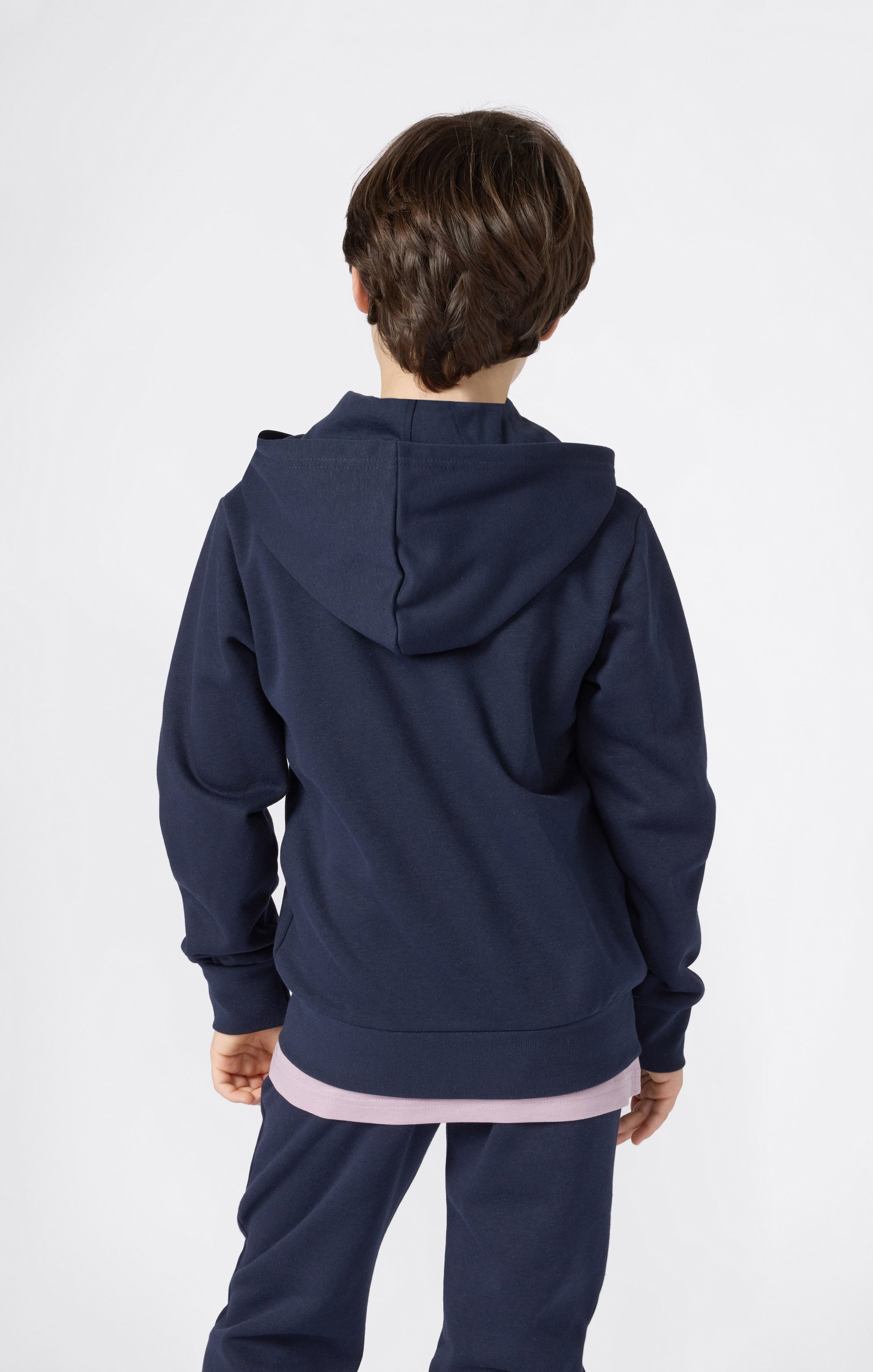 Boys' Fleece Full Zip Hoodie Script Logo