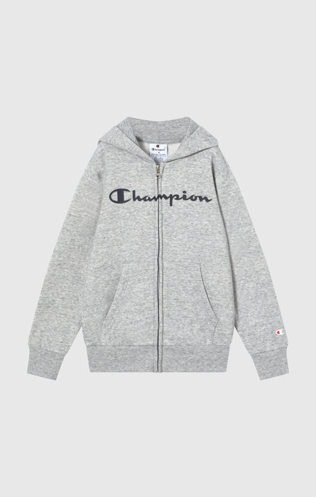 Felpa Con Zip Intera E Interno Felpato Da Bambino Con Logo Script